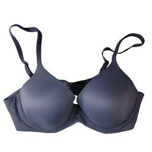 Soma Embraceable Perfect Coverage Bra Gray 36C Adj Strap Seamless Cup Underwire